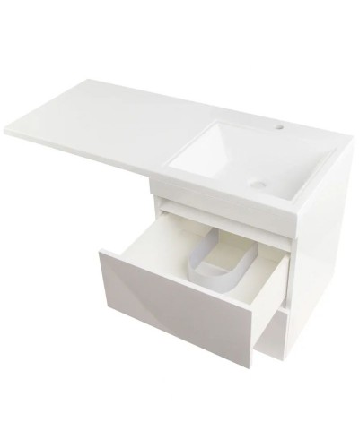 Тумба под раковину Style Line Даллас 110 Люкс Plus подвесная Белая