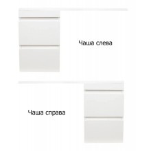 Тумба под раковину Style Line Даллас 110 Люкс Plus подвесная Белая