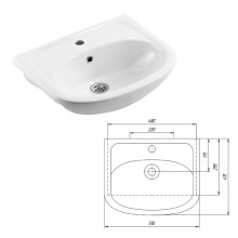Уют - 50 Тумба прямая / раковина (комплект)