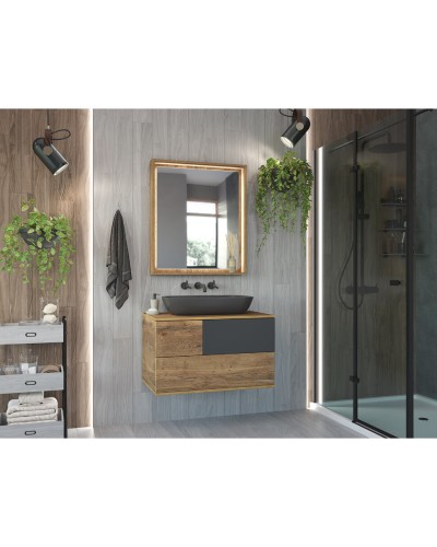 Коломбо -100 Тумба подвесная 2 ящ. с отталк. прав. / раковина