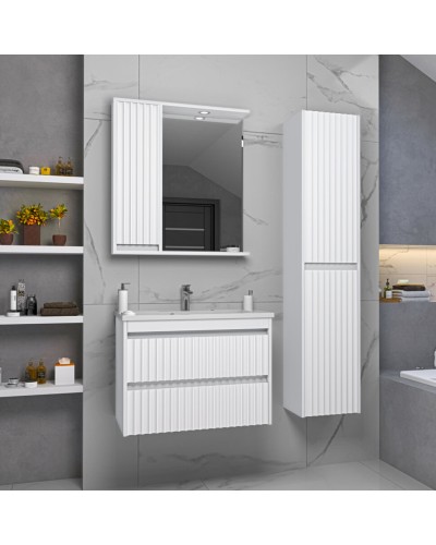 BALATON - 80 Тумба подвесная с 2 ящ., белый / раковина