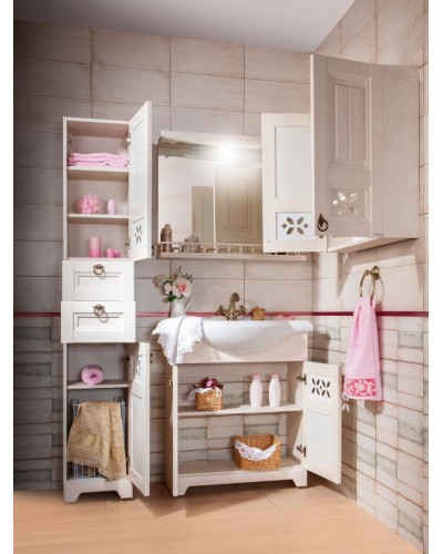 Тумба под раковину Бриклаер Кантри 80 4627125413698 Бежевый дуб прованс