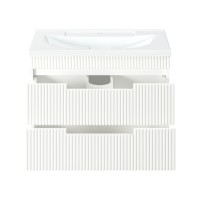 ARIANA - 80 Тумба подвесная с 2 ящ. белая (эмаль) / раковина