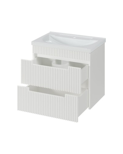 ARIANA - 60 Тумба подвесная с 2 ящ. белая (эмаль) / раковина