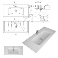 Кристиан -100 Тумба подвесная с 2 ящ. / раковина