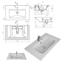 Анастейша - 80 Тумба подвесная с 2 ящ. / раковина