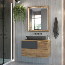 Коломбо -100 Тумба подвесная 2 ящ. с отталк. лев. / раковина