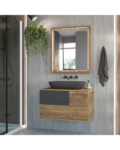 Коломбо -100 Тумба подвесная 2 ящ. с отталк. лев. / раковина