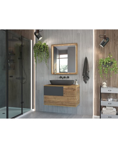 Коломбо -100 Тумба подвесная 2 ящ. с отталк. лев. / раковина