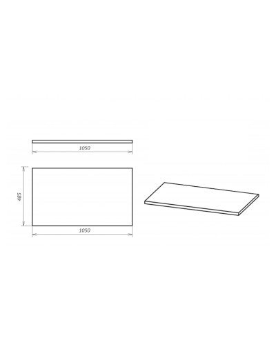 Севан - 105 Тумба подвесная белая с вставкой 1 ящ. / столешница / раковина