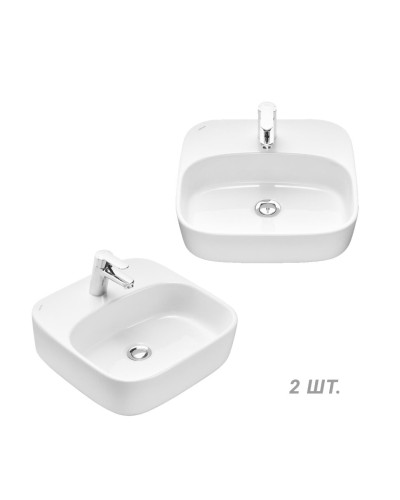 Севан - 150 Тумба подвесная белая с вставкой (эмаль) / столешница / 2 раковины