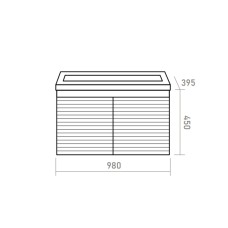CATANIA -100 Тумба подвесная белая (эмаль) / раковина