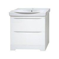 Элвис - 80 Тумба напольная с 2 ящ. белая эмаль / раковина