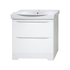 Элвис - 80 Тумба напольная с 2 ящ. белая эмаль / раковина