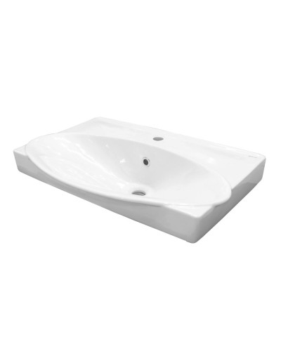 Элвис - 80 Тумба напольная с 2 ящ. белая эмаль / раковина