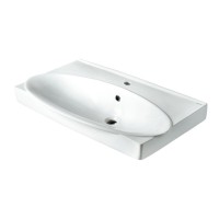 Элвис - 80 Тумба напольная с 2 ящ. белая эмаль / раковина