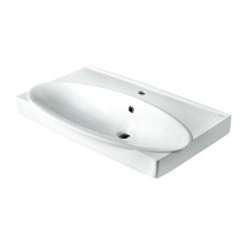 Элвис - 80 Тумба напольная с 2 ящ. белая эмаль / раковина