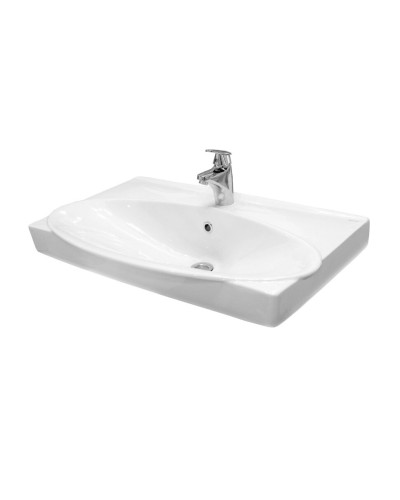 Элвис - 70 Тумба напольная с 2 ящ. белая эмаль / раковина