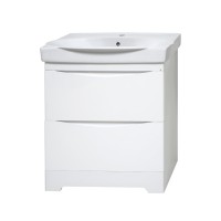 Элвис - 70 Тумба напольная с 2 ящ. белая эмаль / раковина