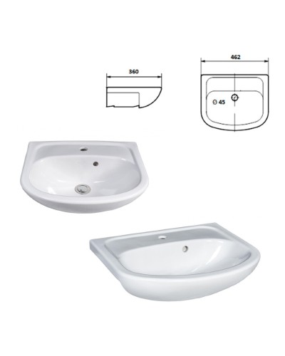 Элегия - 45 Тумба напольная прямая (ПВХ) / раковина
