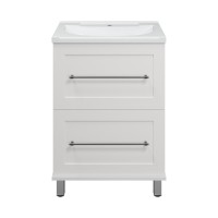 Марта - 60 Тумба напольная белая эмаль (глянец) / раковина