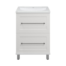 Марта - 60 Тумба напольная белая эмаль (глянец) / раковина