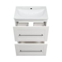 Марта - 60 Тумба напольная белая эмаль (глянец) / раковина