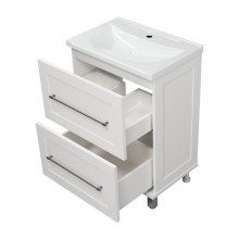 Марта - 60 Тумба напольная белая эмаль (глянец) / раковина