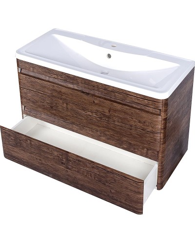 Тумба под раковину Style Line Люкс Plus 100 ЛС-00000663 подвесная Старое дерево