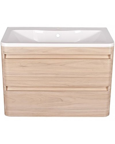 Тумба под раковину Style Line Атлантика 100 Люкс Plus ЛС-00000686 подвесная Ясень перламутр