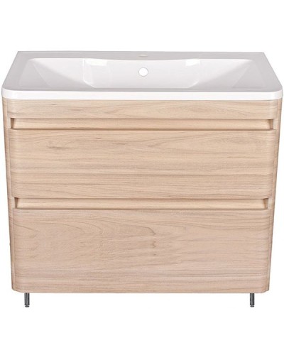 Тумба под раковину Style Line Атлантика 100 Люкс Plus ЛС-00000682 Ясень перламутр