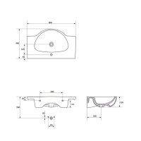 Классик - 80 Тумба прямая / раковина