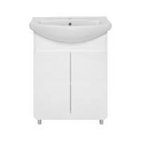 Чегет - 65 Тумба напольная прямая белая 2 дв. / раковина