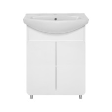 Чегет - 65 Тумба напольная прямая белая 2 дв. / раковина