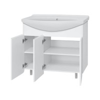 Чегет - 85 Тумба напольная прямая белая 3 дв. / раковина