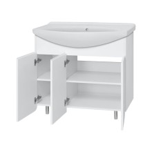 Чегет - 85 Тумба напольная прямая белая 3 дв. / раковина