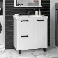 Спарта - 80 Тумба напольная 1 дв. 2 ящ. белая / раковина