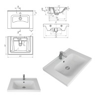 Спарта - 65 Тумба напольная 2 дв. белая / раковина