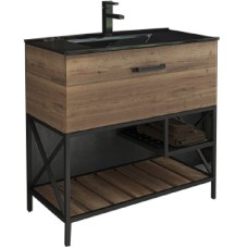 Тумба с раковиной Comforty Бредфорд 90 00004148003 Дуб темный