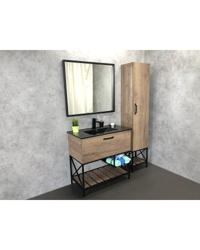 Тумба с раковиной Comforty Бредфорд 90 00004148003 Дуб темный