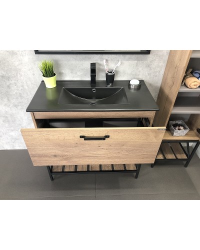 Тумба с раковиной Comforty Бредфорд 90 00004148003 Дуб темный