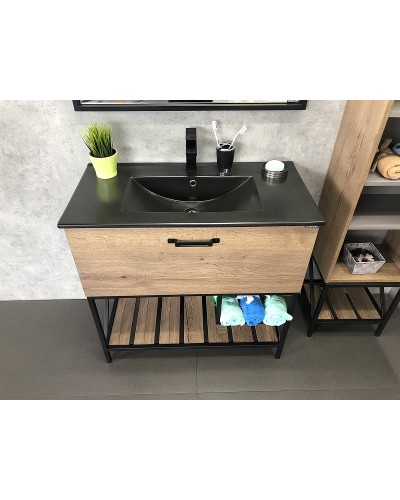 Тумба с раковиной Comforty Бредфорд 90 00004148003 Дуб темный