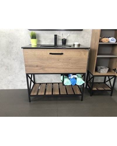 Тумба с раковиной Comforty Бредфорд 90 00004148003 Дуб темный