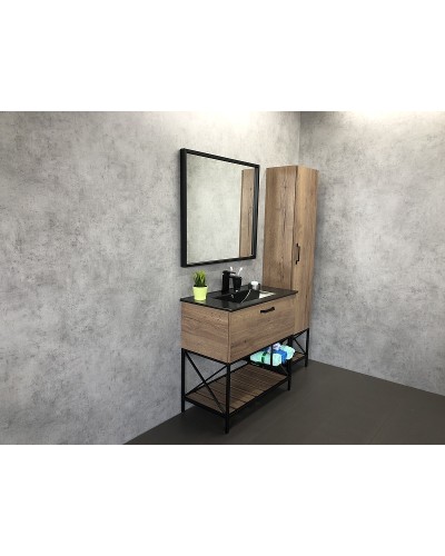 Тумба с раковиной Comforty Бредфорд 90 00004148003 Дуб темный