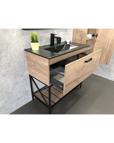 Тумба с раковиной Comforty Бредфорд 90 00004148003 Дуб темный