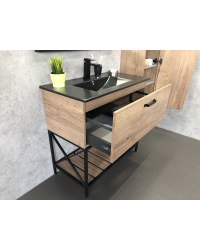 Тумба с раковиной Comforty Бредфорд 90 00004148003 Дуб темный