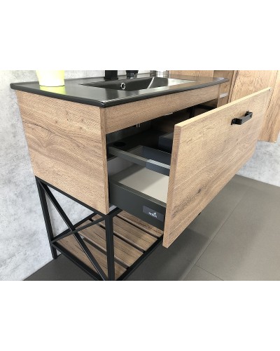 Тумба с раковиной Comforty Бредфорд 90 00004148003 Дуб темный