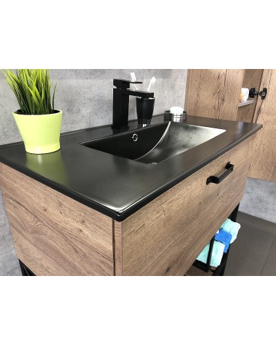 Тумба с раковиной Comforty Бредфорд 90 00004148003 Дуб темный