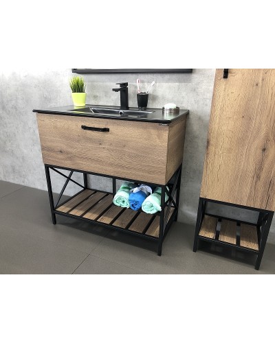 Тумба с раковиной Comforty Бредфорд 90 00004148003 Дуб темный