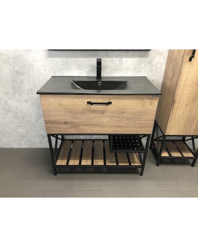 Тумба с раковиной Comforty Бредфорд 90 00004148003 Дуб темный